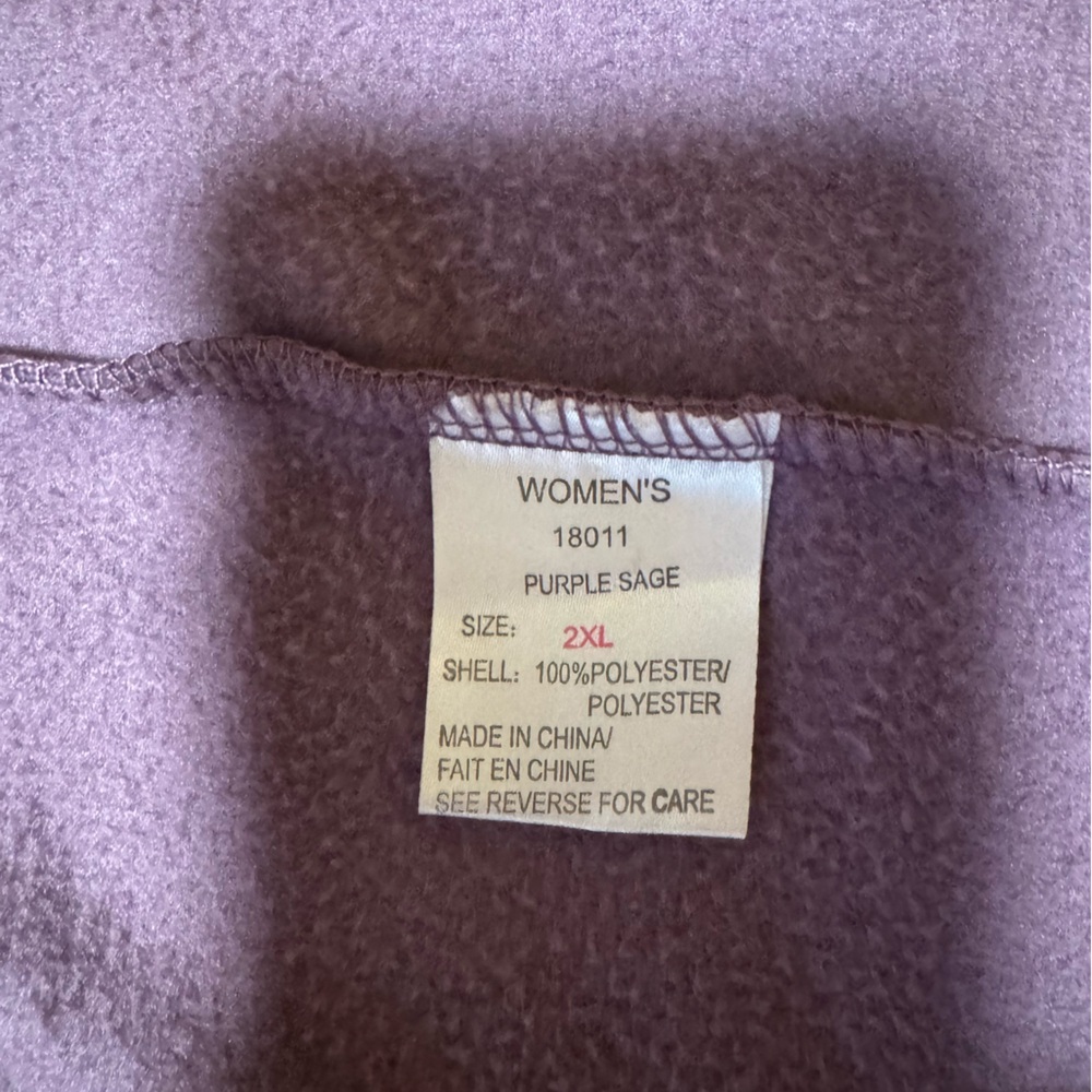 Women's Woolrich Purple Fleece Vest XXL - Picture 4 of 5